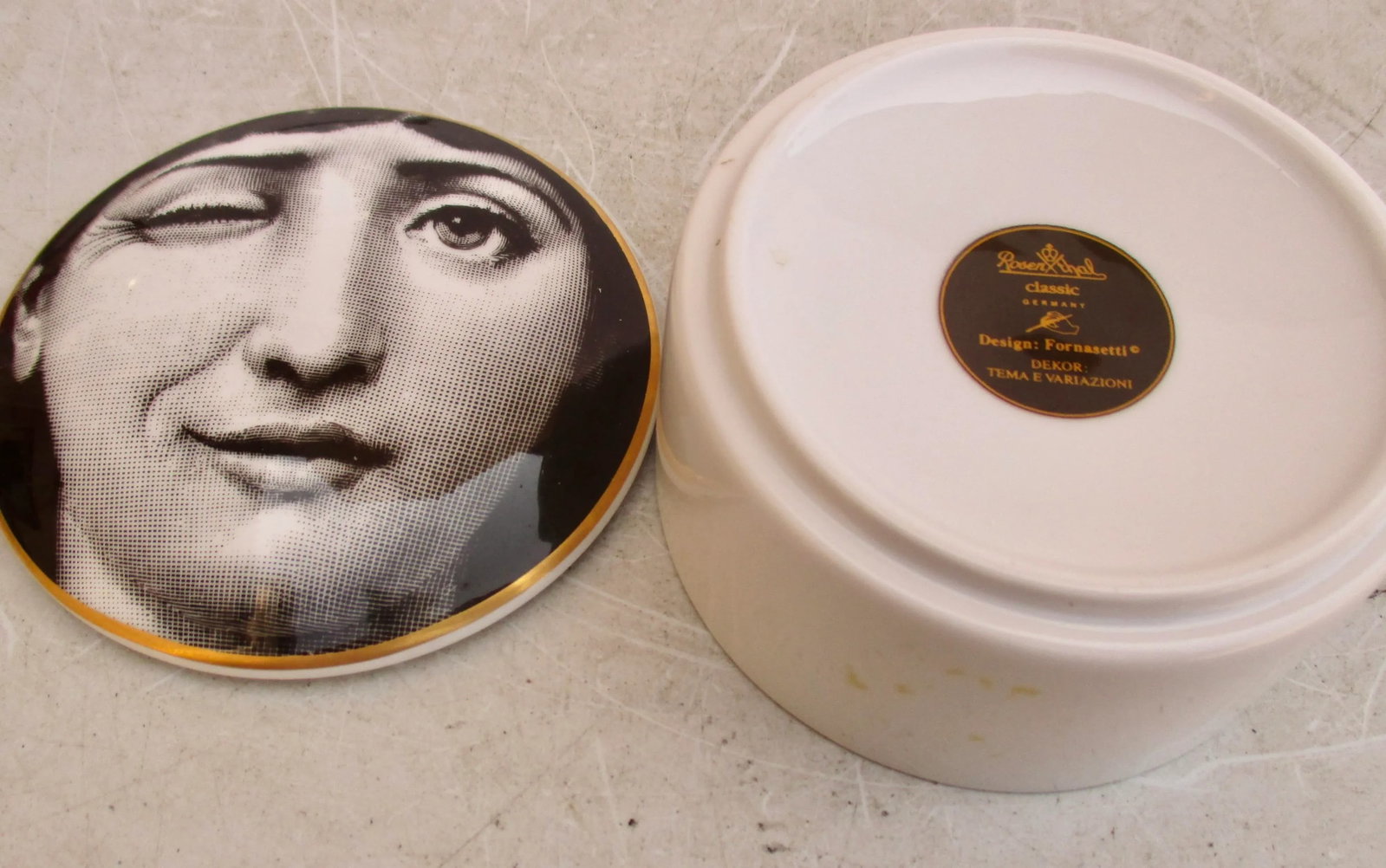 Fornasetti Dekor Tema E Variazioni Covered Box Circa 70s - 5