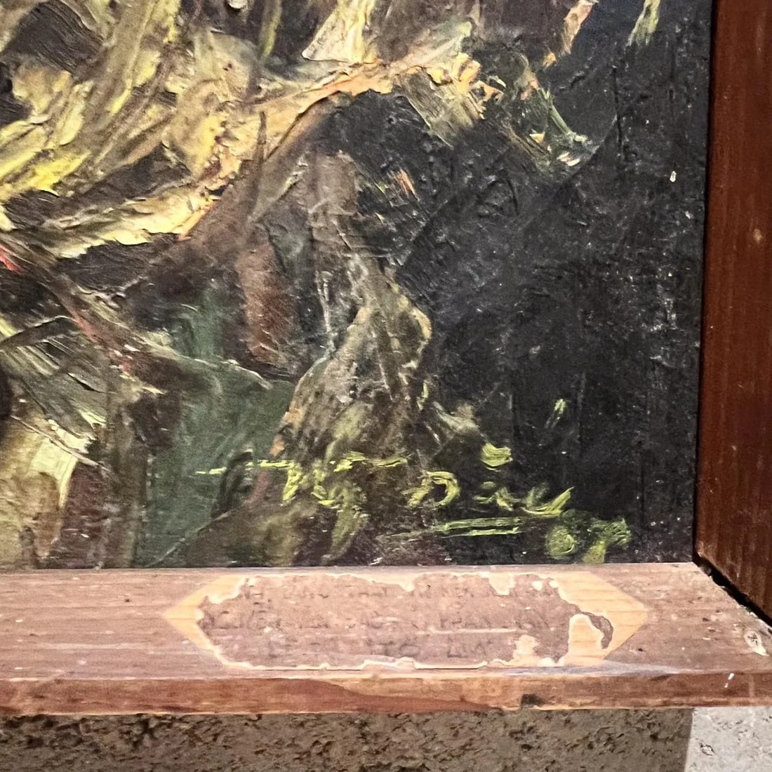 Mid 20th Century Painting Bird Chicks Still Life Impressionist Oil Canvas - 10