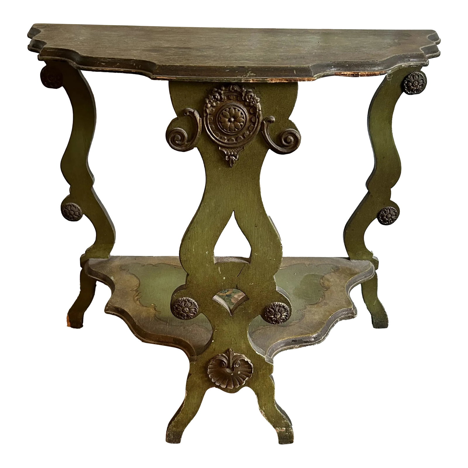 Vintage Hand Painted Two Tier Console Table (1 of 12)