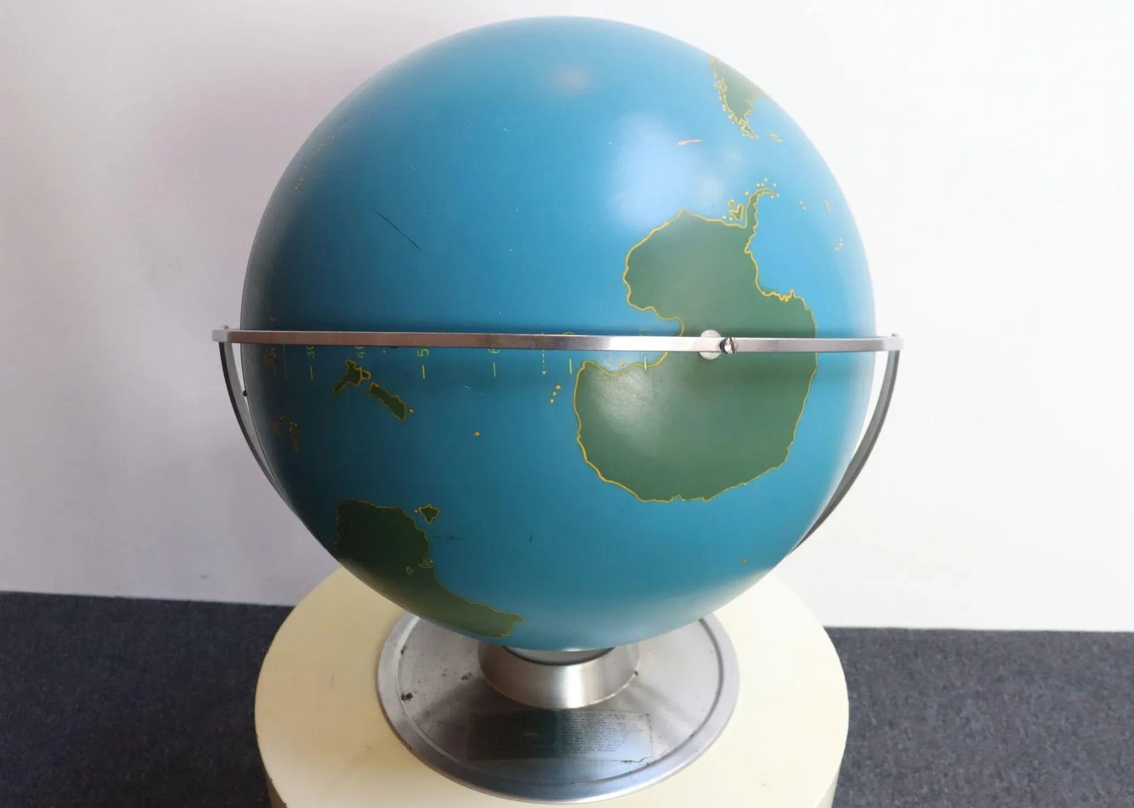Large Vintage a.j. Nystrom Wall Mounted or Tabletop Activity / Military Globe - 6