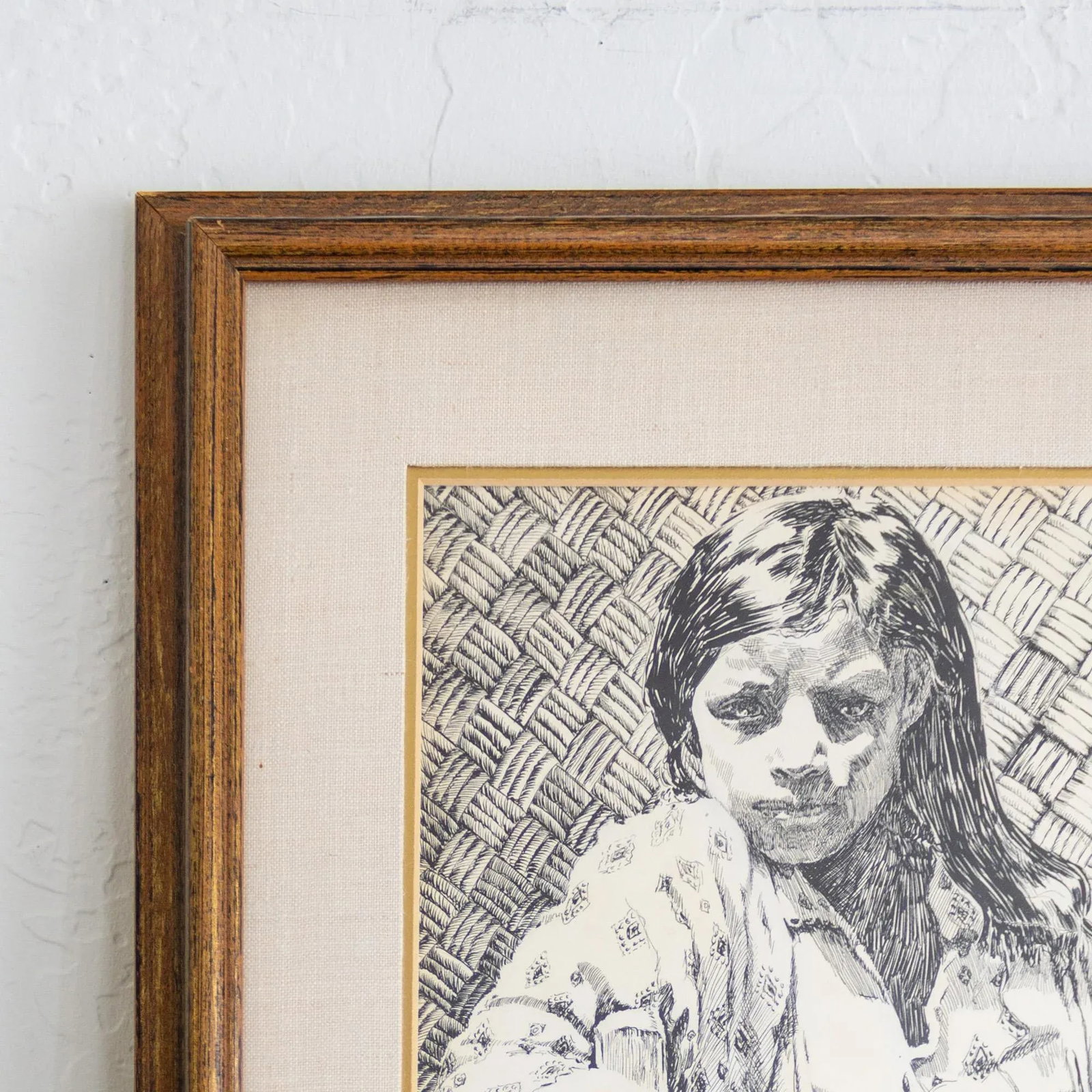 Early 20th Century Pen and Ink Portrait by Weldon Amerine - 10