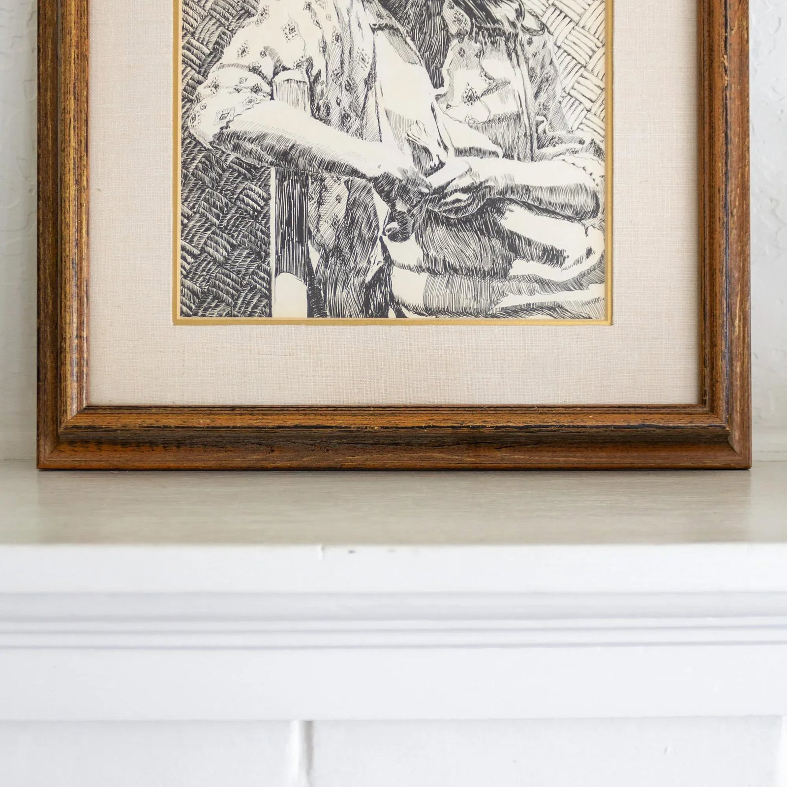 Early 20th Century Pen and Ink Portrait by Weldon Amerine - 11