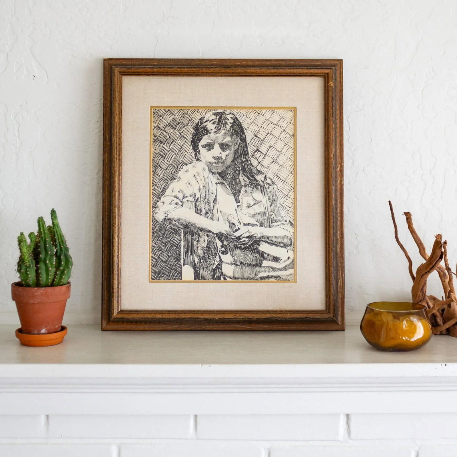 Early 20th Century Pen and Ink Portrait by Weldon Amerine - 4