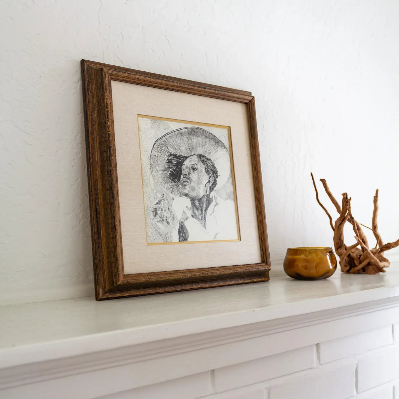 Early 20th Century Pen and Ink Portrait by Weldon Amerine - 4