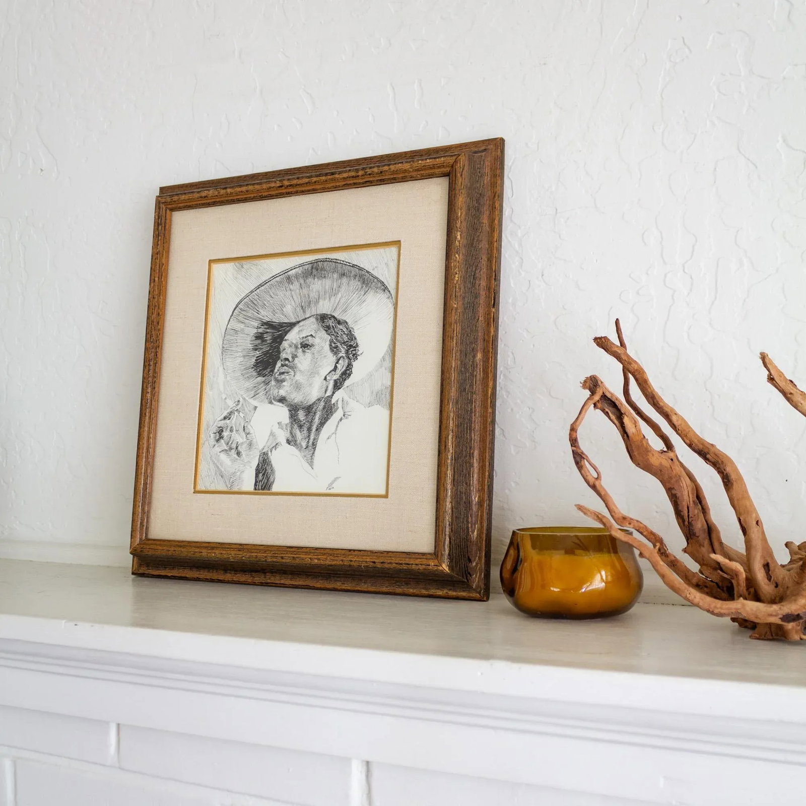 Early 20th Century Pen and Ink Portrait by Weldon Amerine - 5