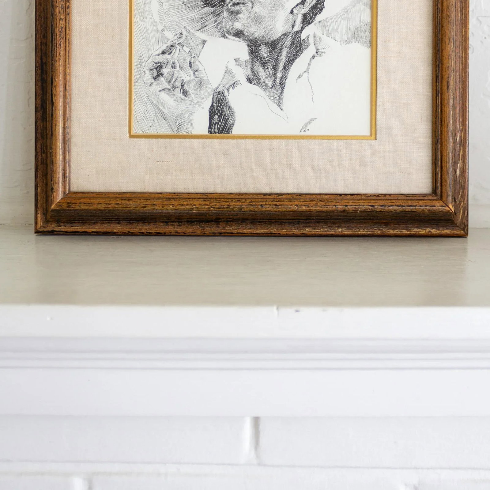 Early 20th Century Pen and Ink Portrait by Weldon Amerine - 8