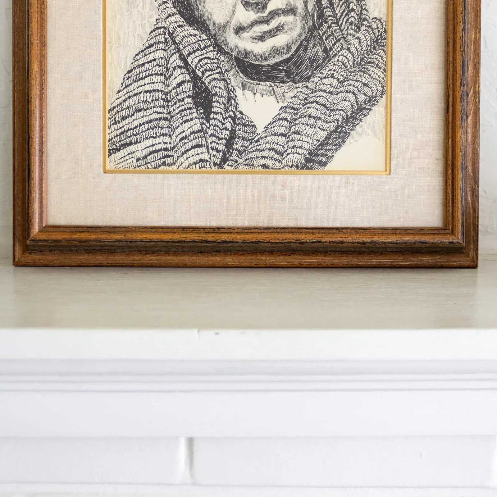 Early 20th Century Pen and Ink Portrait by Texas Artist Weldon Amerine - 10