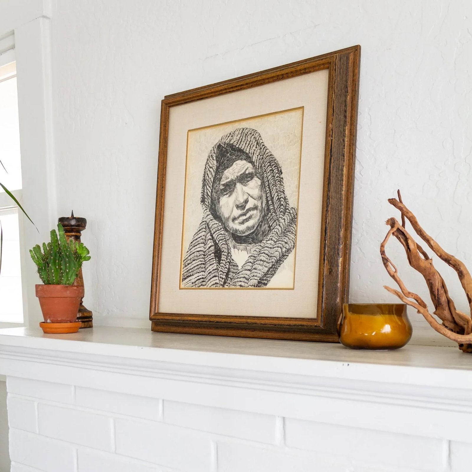 Early 20th Century Pen and Ink Portrait by Texas Artist Weldon Amerine - 7