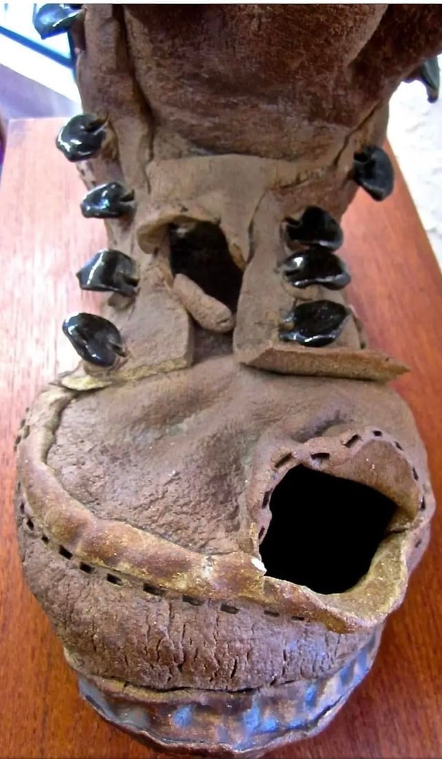 1960s Outsider Art Clay Boot Sculpture - 5