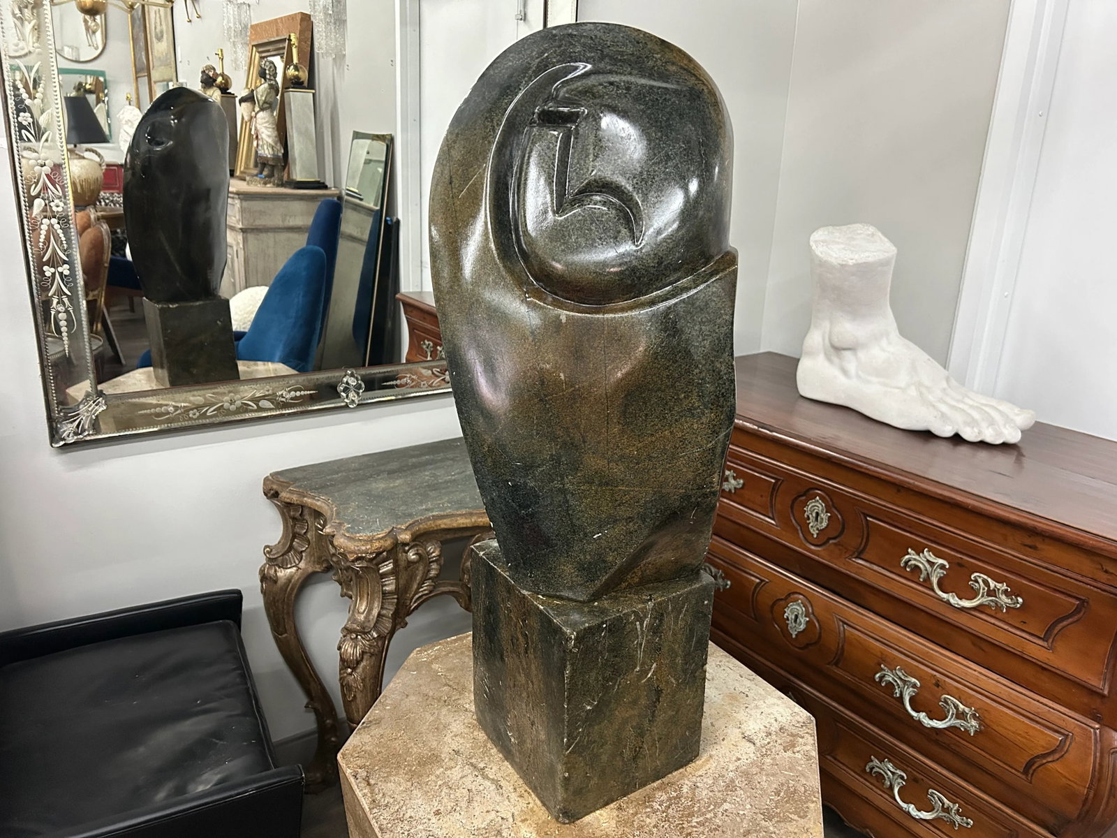 Mid 20th Century Modernist Abstract Stone Sculpture - 6