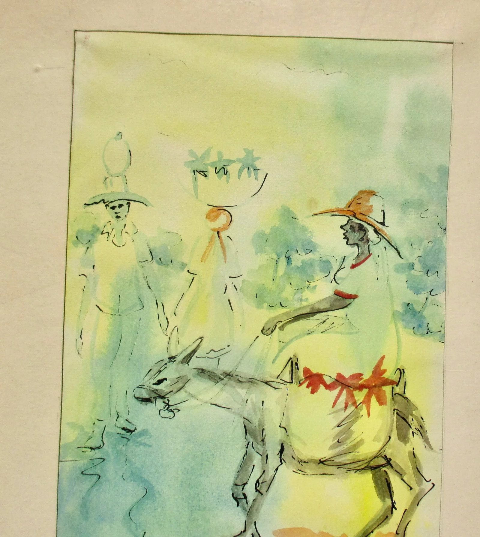 Emmanuel Jolicoeur Watercolor Sketch of Haiti - 5