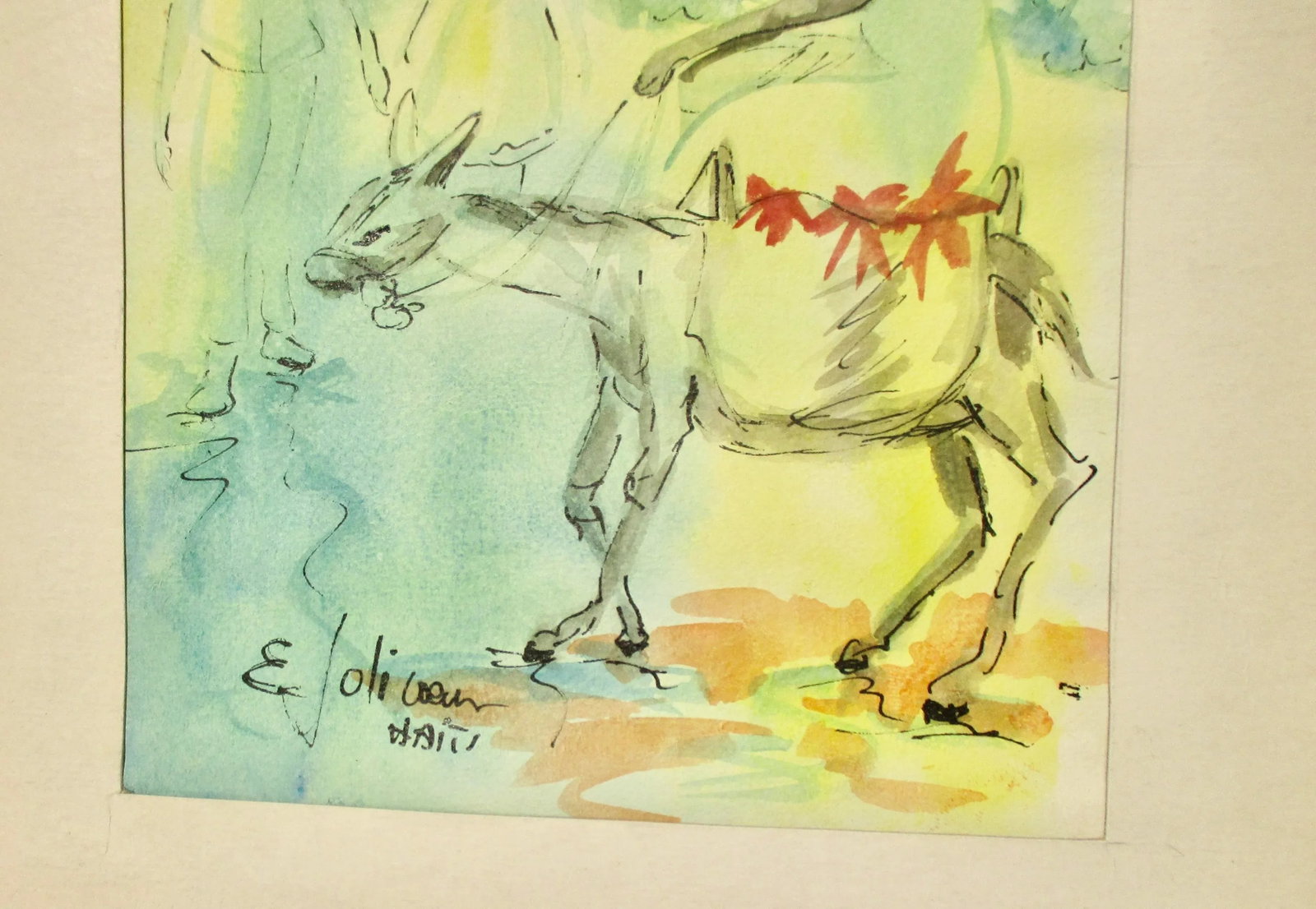 Emmanuel Jolicoeur Watercolor Sketch of Haiti - 8
