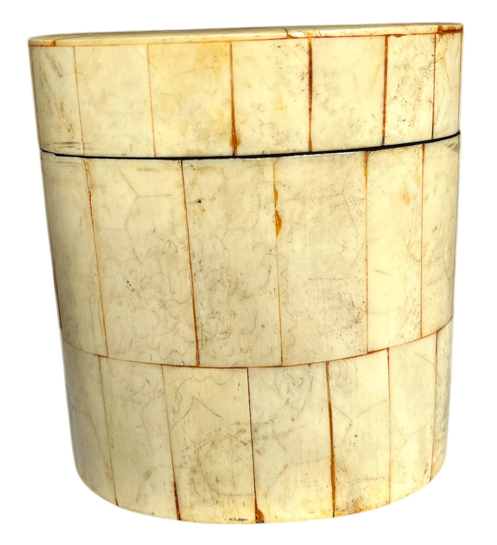 1980s Tessellated Bone and Black Lacquered Wood Box in the Style of Maitland-Smith (1 of 9)