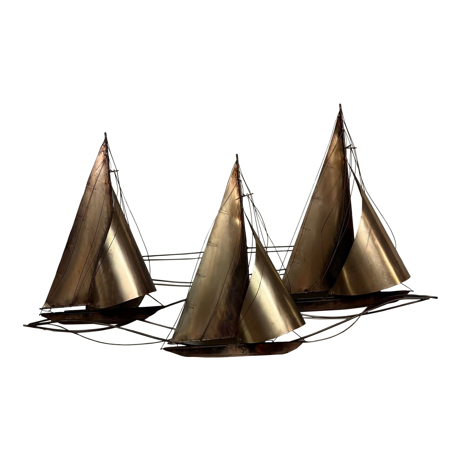 Vintage 1977 Curtis Jere Sailboat Wall Sculpture (1 of 11)