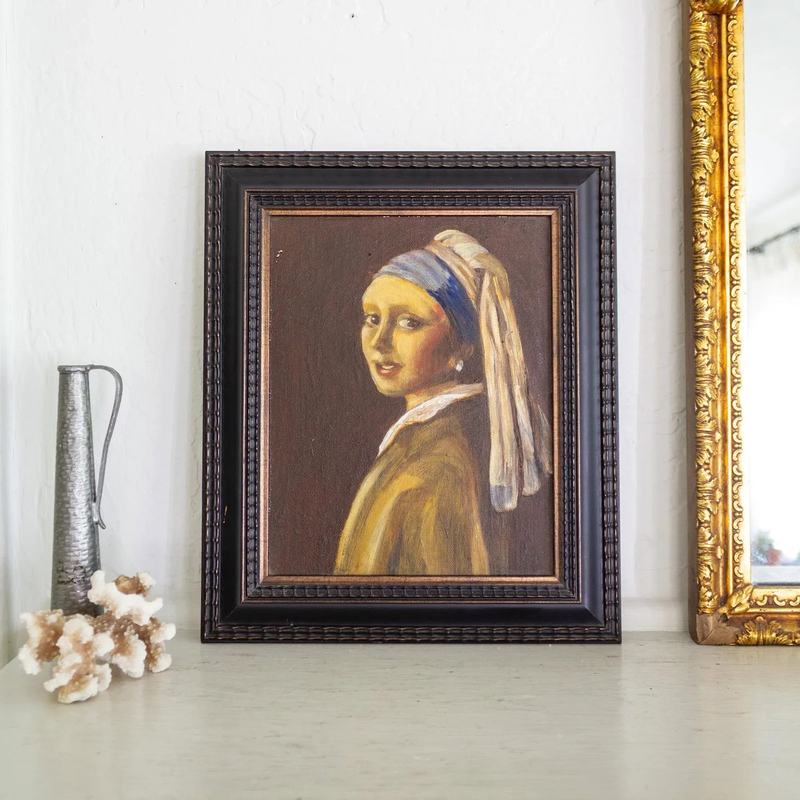 Portrait Oil Painting Girl With a Pearl Earring After Johannes Vermeer - 11