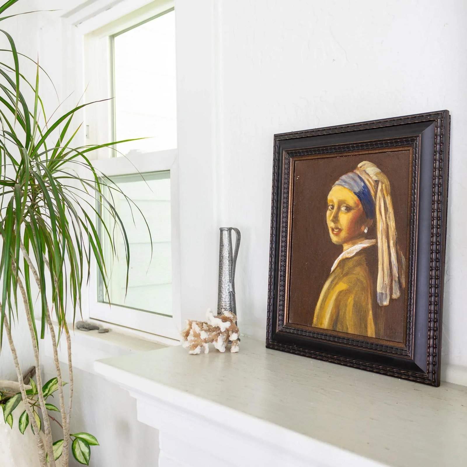 Portrait Oil Painting Girl With a Pearl Earring After Johannes Vermeer - 3