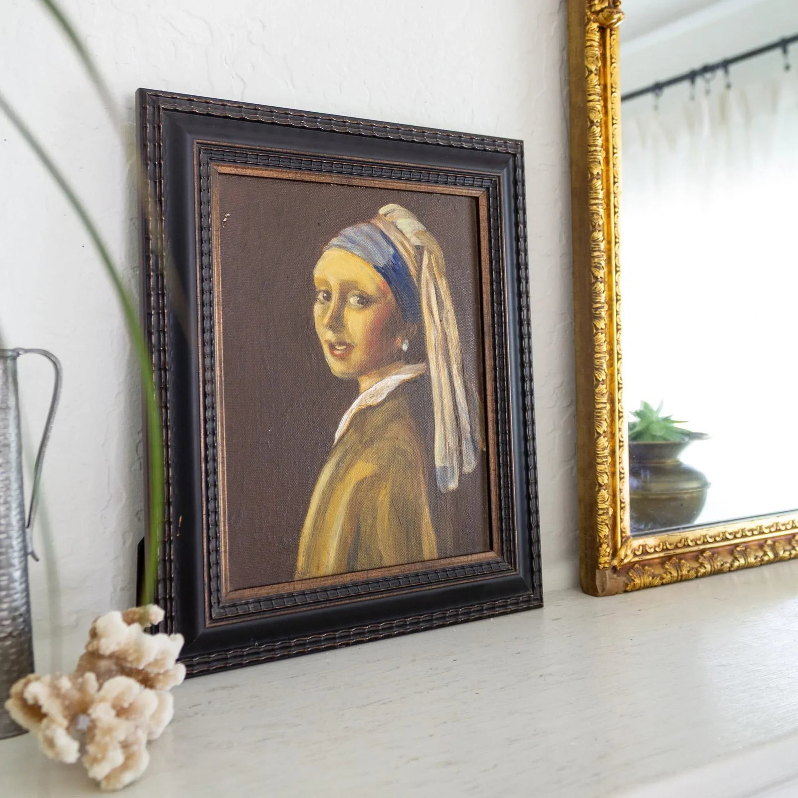 Portrait Oil Painting Girl With a Pearl Earring After Johannes Vermeer - 4