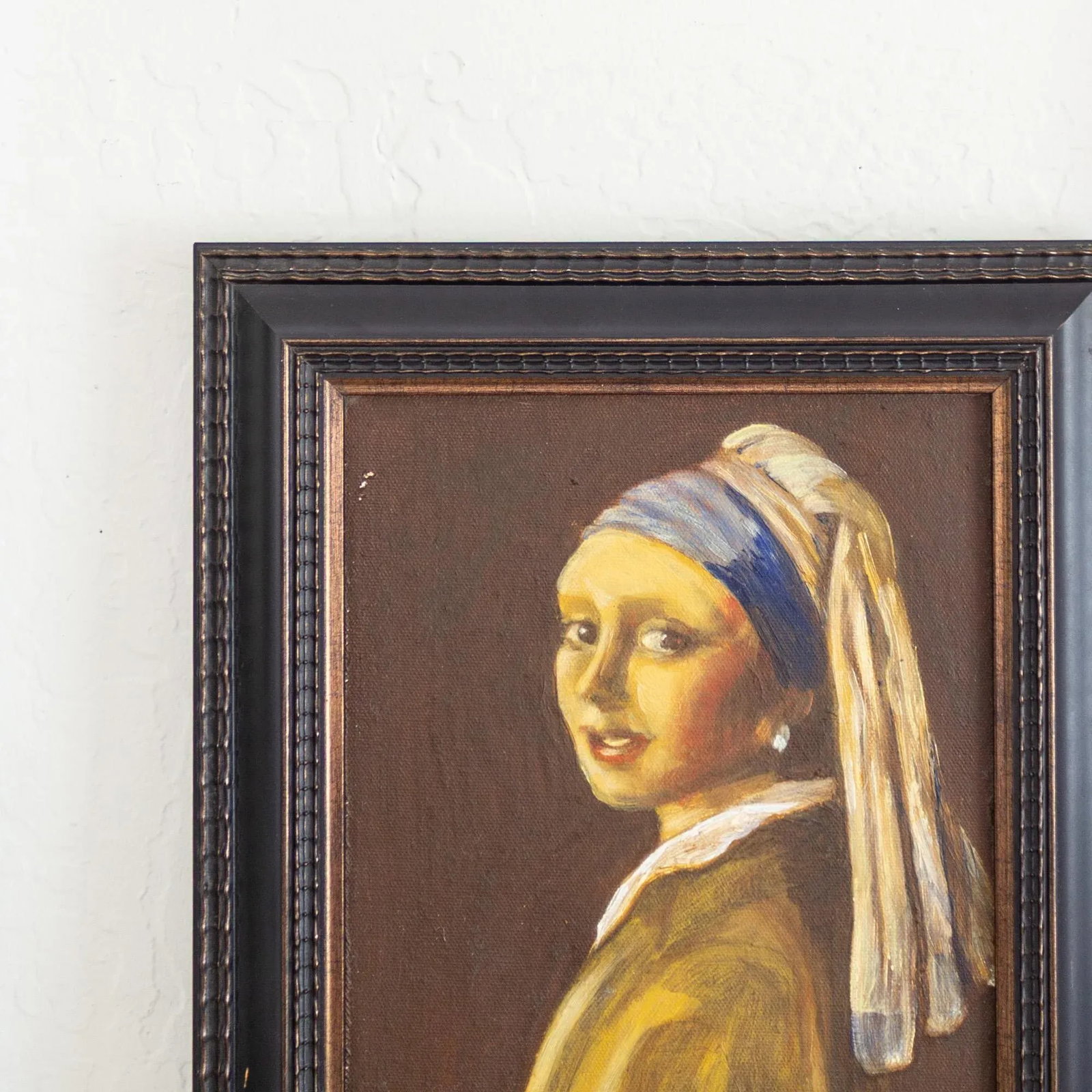 Portrait Oil Painting Girl With a Pearl Earring After Johannes Vermeer - 7