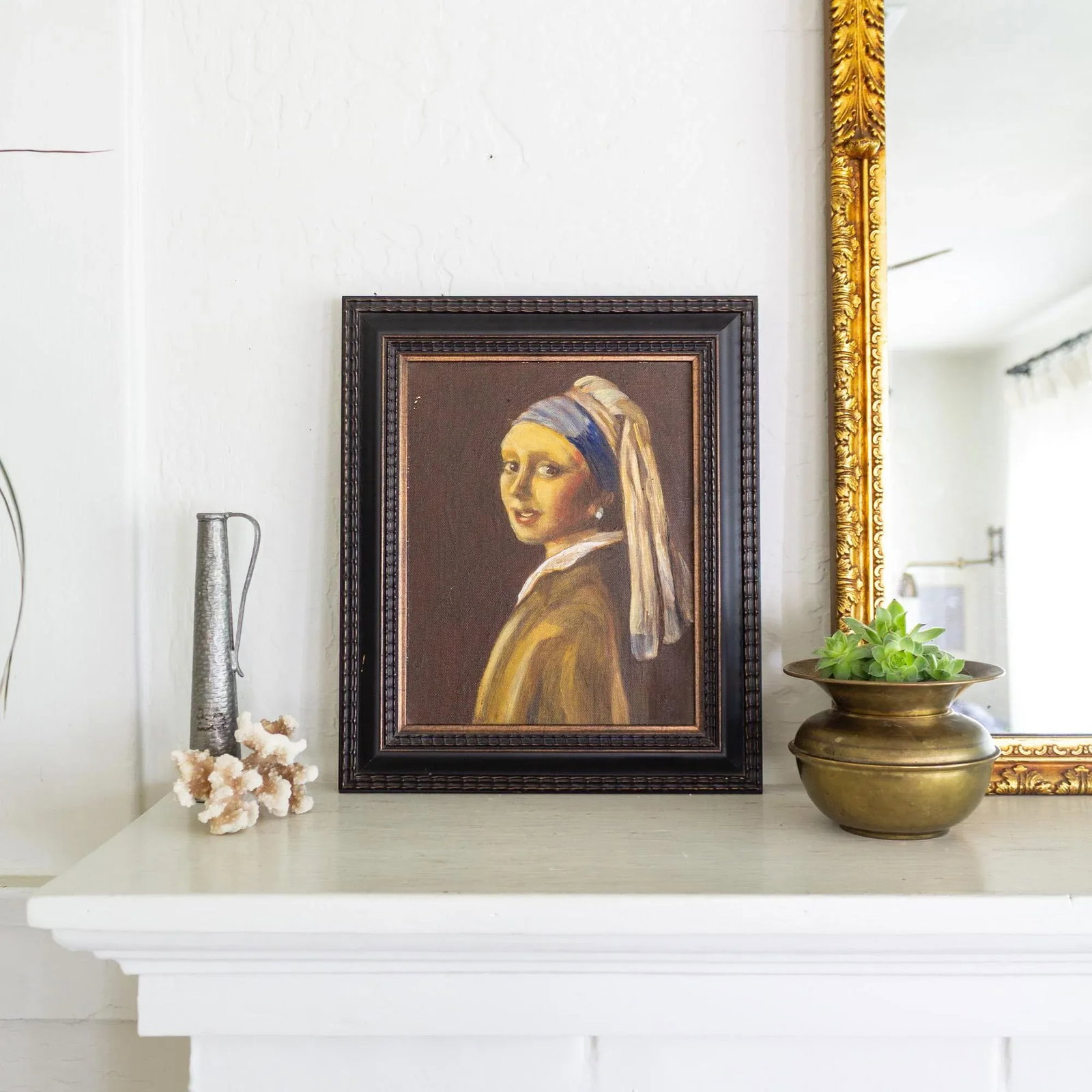 Portrait Oil Painting Girl With a Pearl Earring After Johannes Vermeer - 8