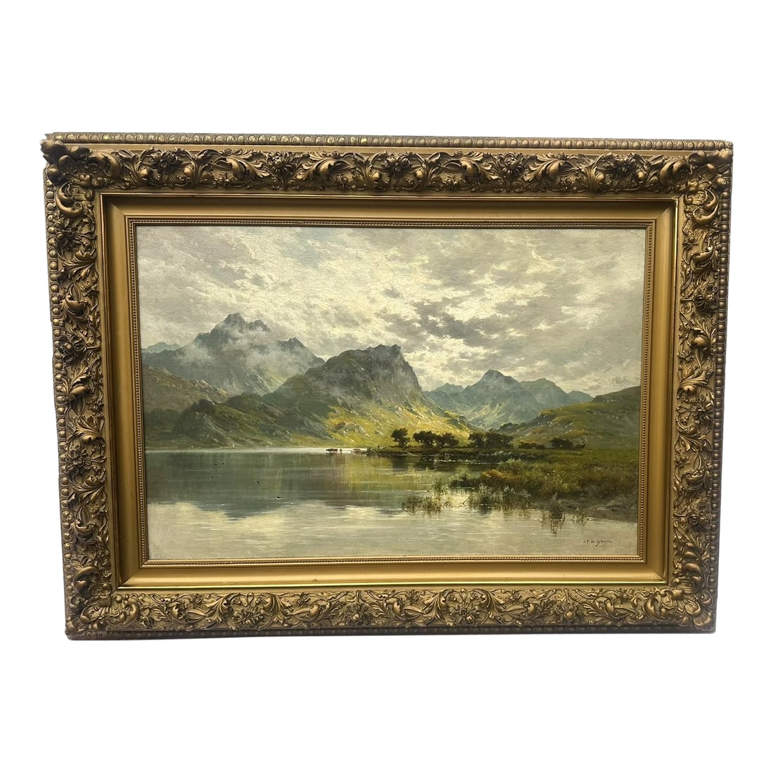 Alfred Fontville De Breanski Jr. (1877-1957) Uk. Original Oil Painting on Canvas (1 of 10)