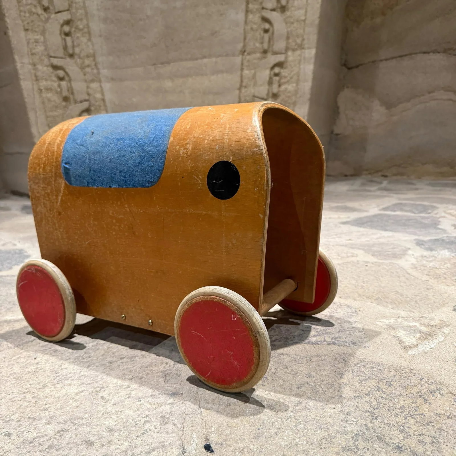 1950s Antonio Vitali & Kurt Naef Swiss Handmade Wood Toy Elephant Car - 10