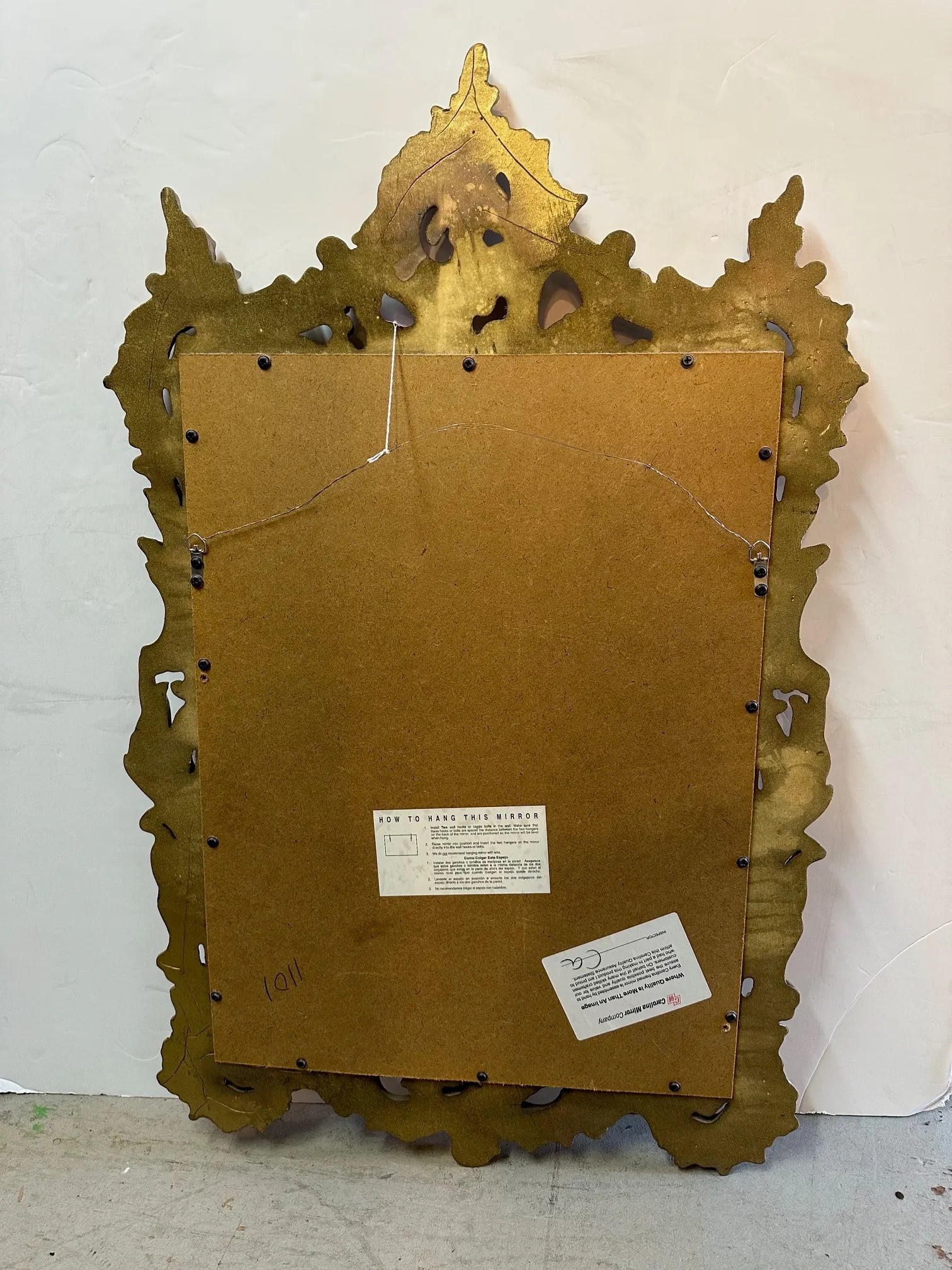 Gilded Composite French Style Wall Mirror - 8