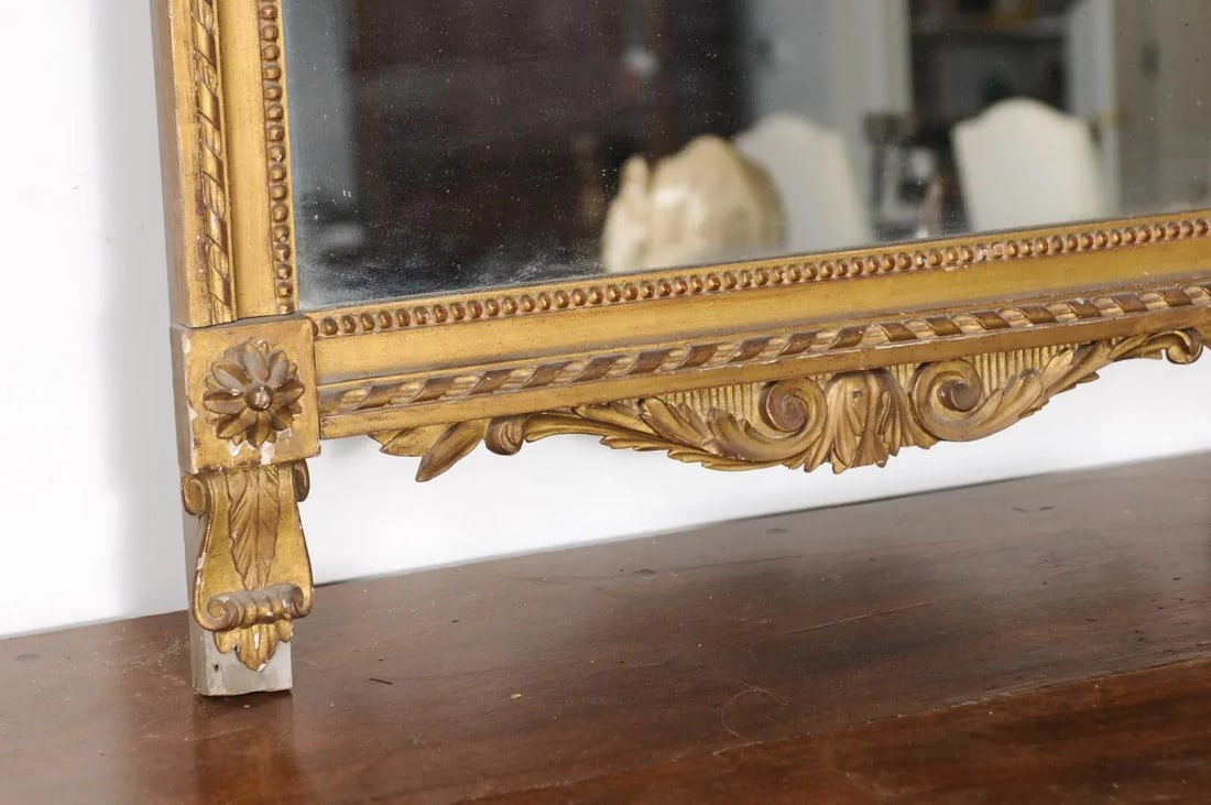 Late 18th Century Louis XVI French Period Giltwood Mirror - 10