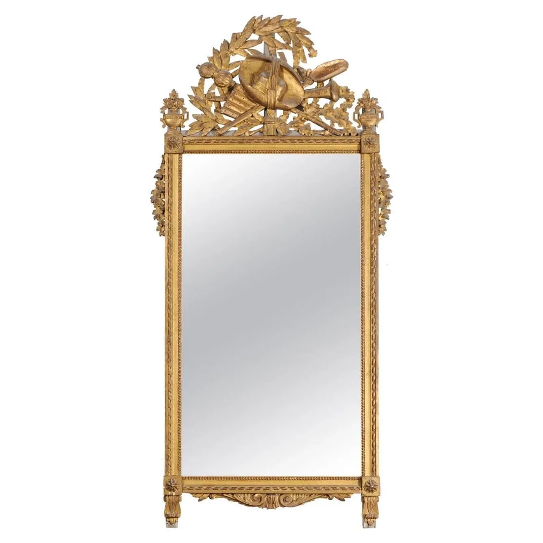 Late 18th Century Louis XVI French Period Giltwood Mirror - 11