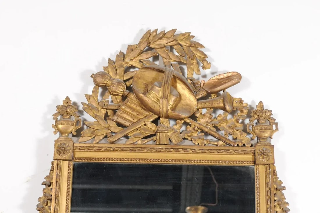 Late 18th Century Louis XVI French Period Giltwood Mirror - 6