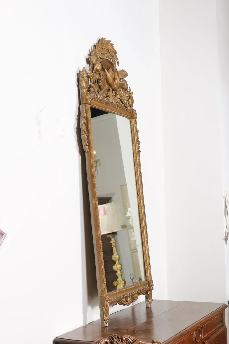 Late 18th Century Louis XVI French Period Giltwood Mirror - 9
