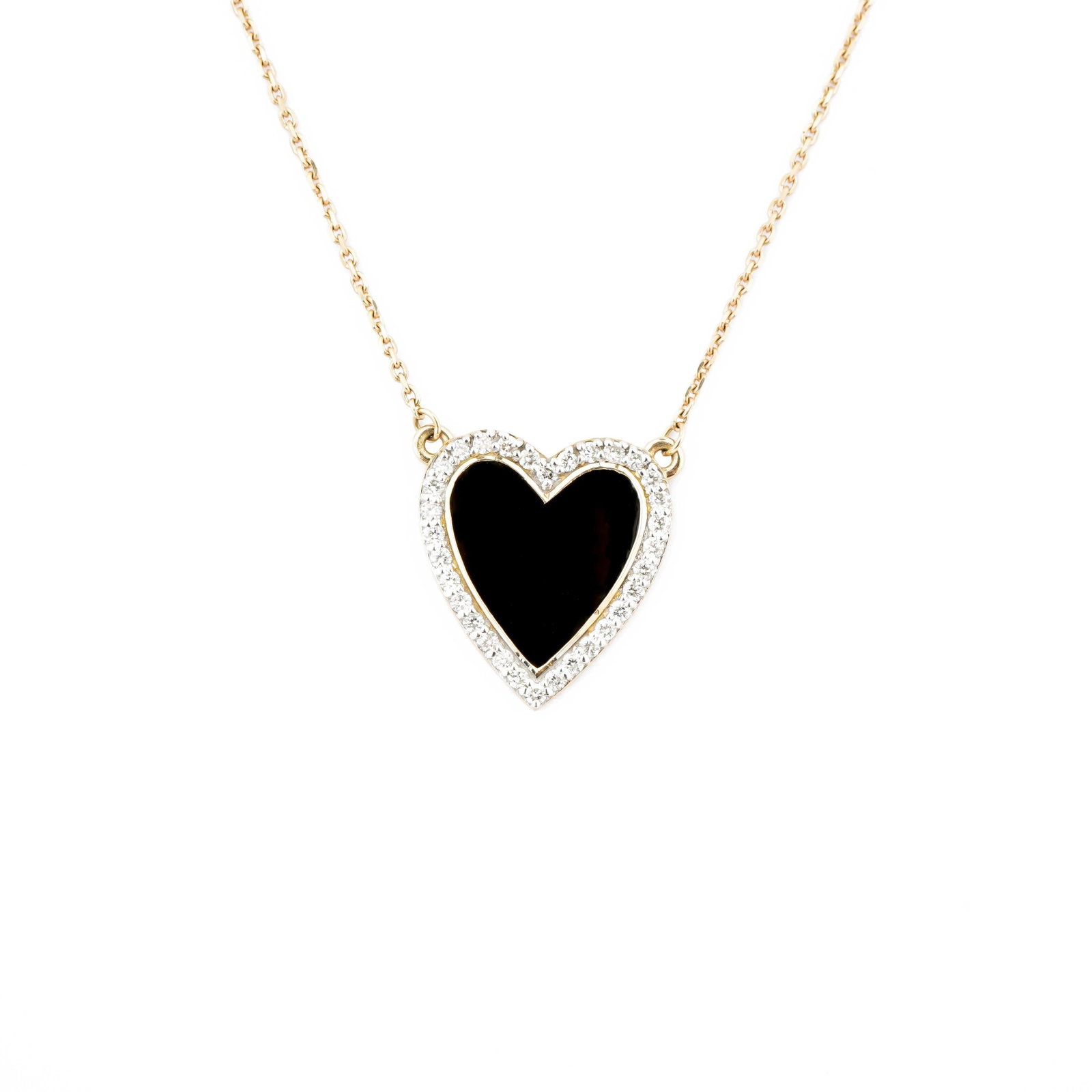 Natural diamond 0.25cts pendant in 18k gold - 2