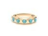 Natural 0.61 cts turquoise ring in 14k gold - 16