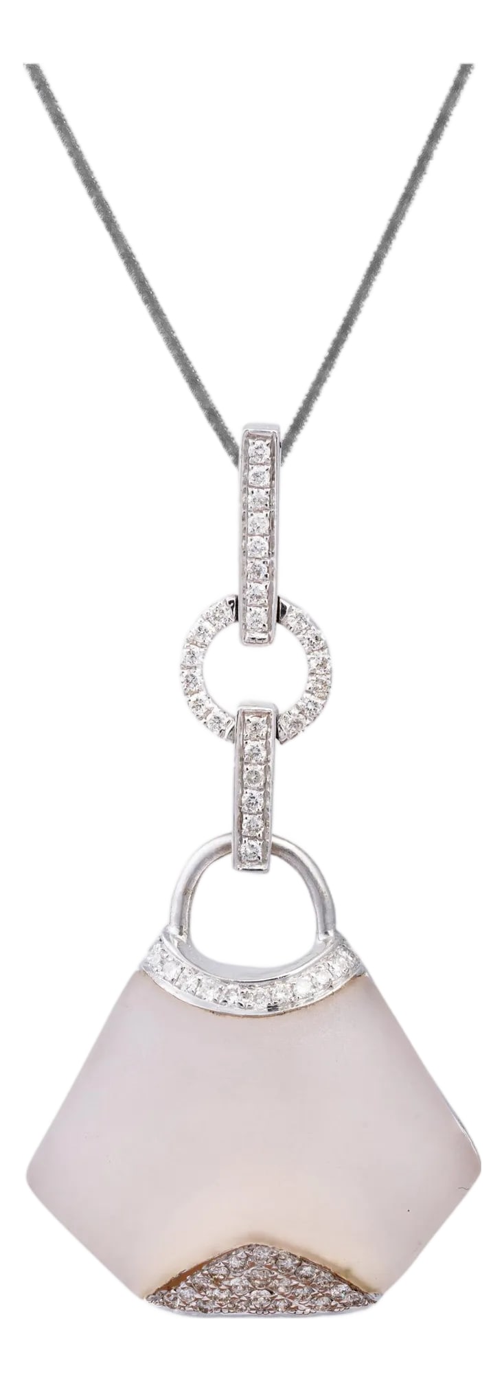 Diamond Semi Precious Pendant in 18k gold: Diamond wt 0.23cts semi precious wt 8.20cts gold net wt 3.224gm(18k) Condition: Imperfections: No Imperfections Condition Notes: New Origin: United States Materials & Techniques: 18K White Gold,