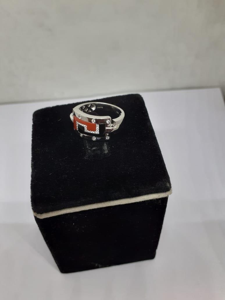 Natural Diamond Onex Ring with 0.10 Carats Diamond & Onex 1.48 18k Gold - 4