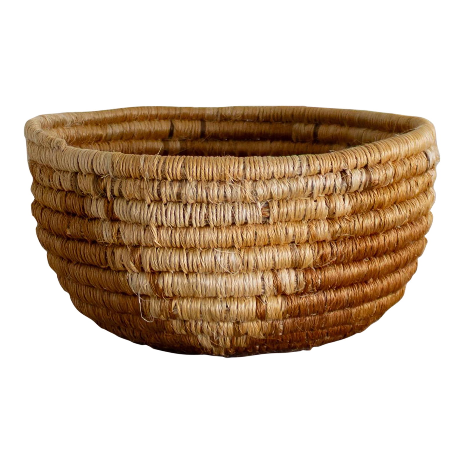 Native American Style Pine Needle and Natural Fiber Coil Basket or Bowl (1 of 17)