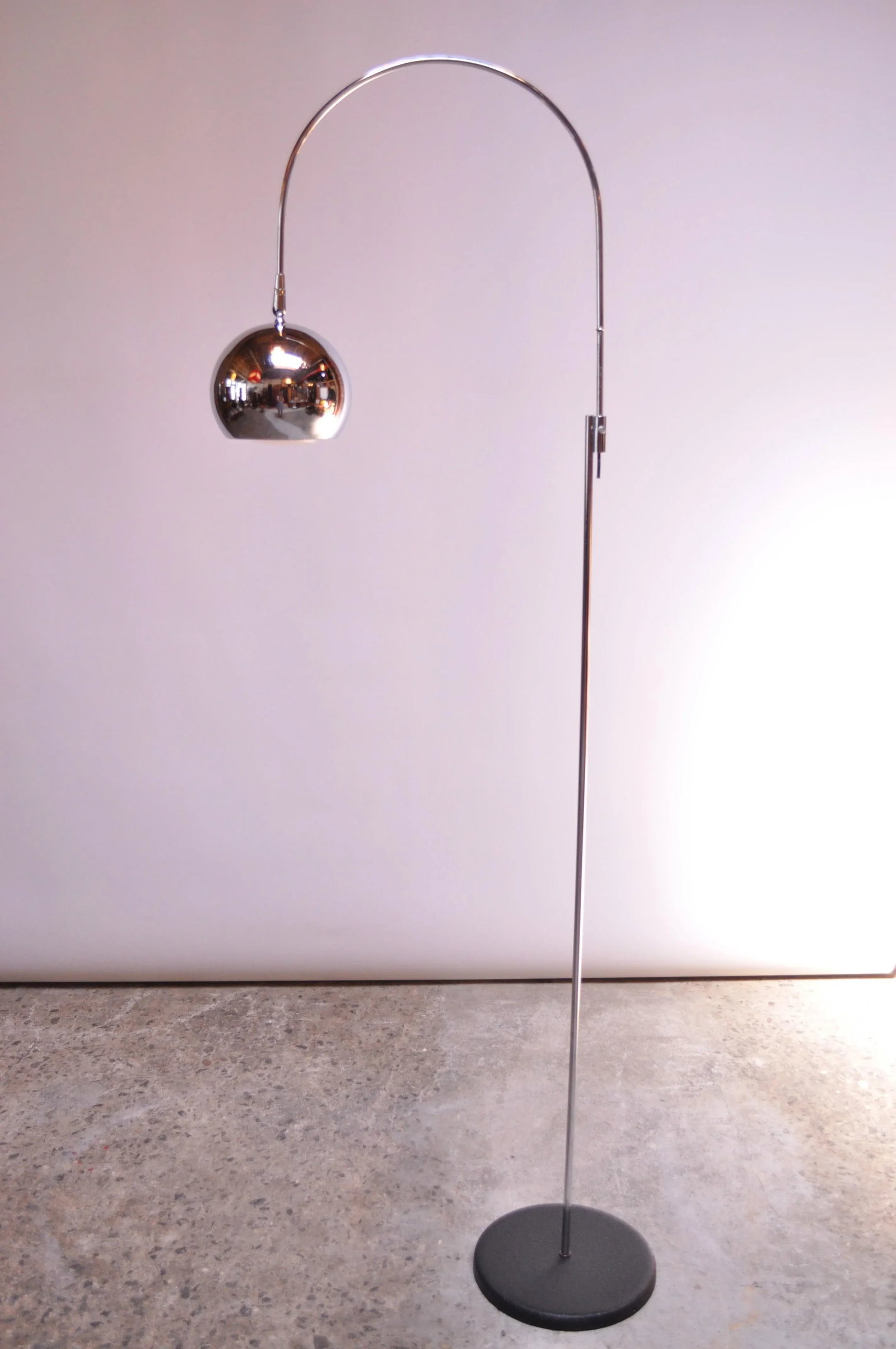 Vintage Robert Sonneman Chrome Adjustable 'Arc' Lamp - 4