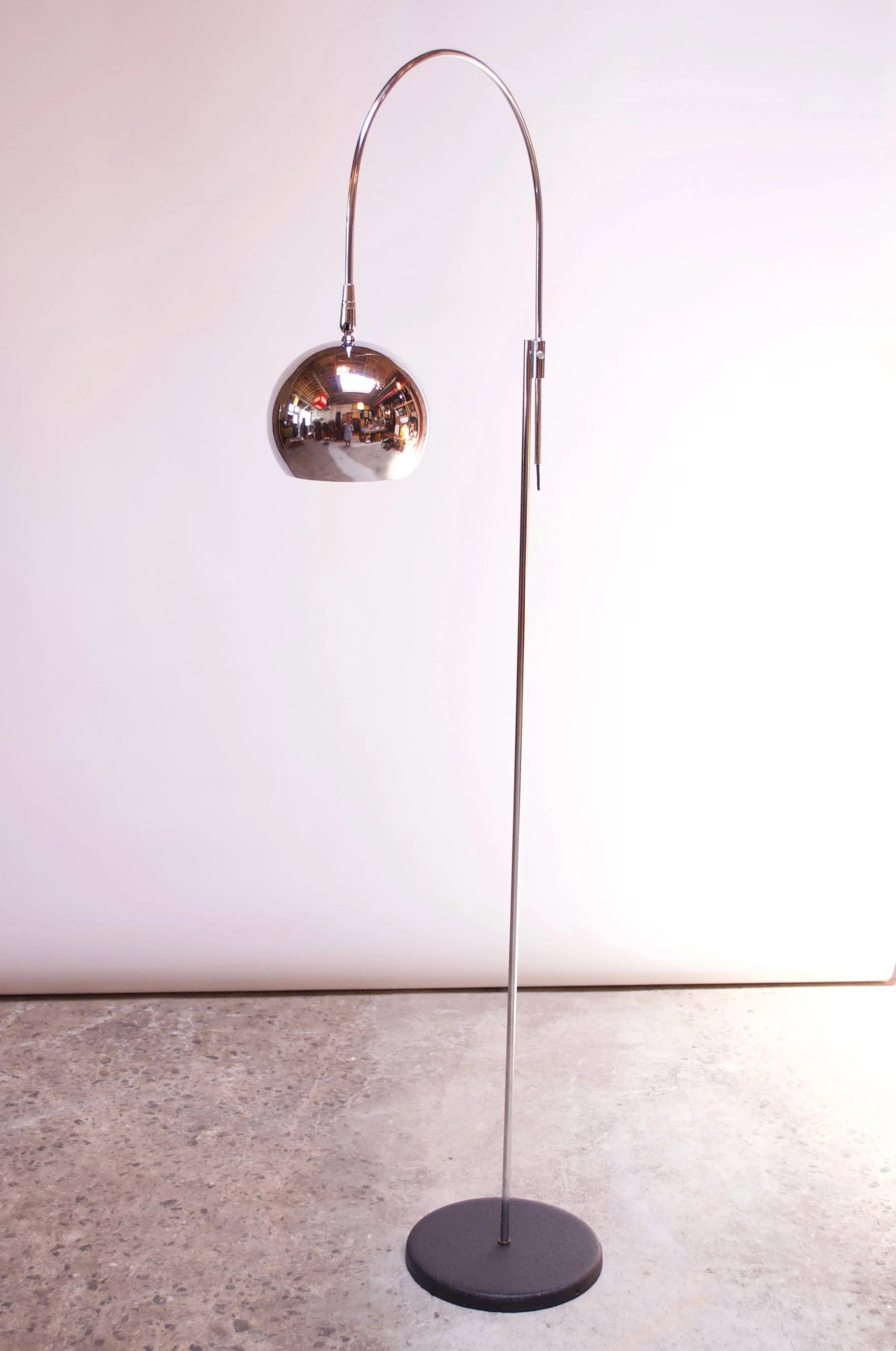 Vintage Robert Sonneman Chrome Adjustable 'Arc' Lamp - 5