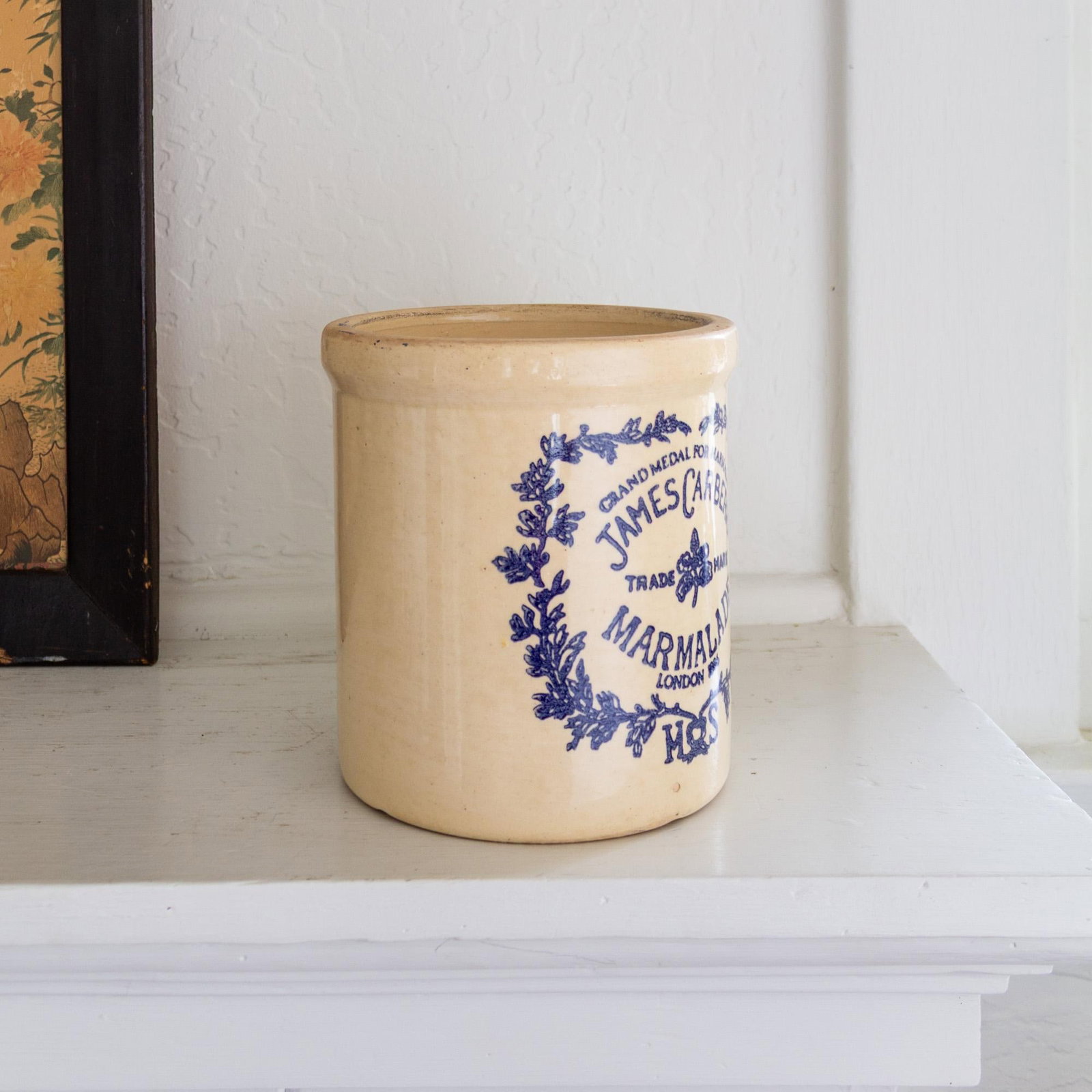 James Carberry London Ceramic Stoneware Marmalade Crock Half Gallon - 8