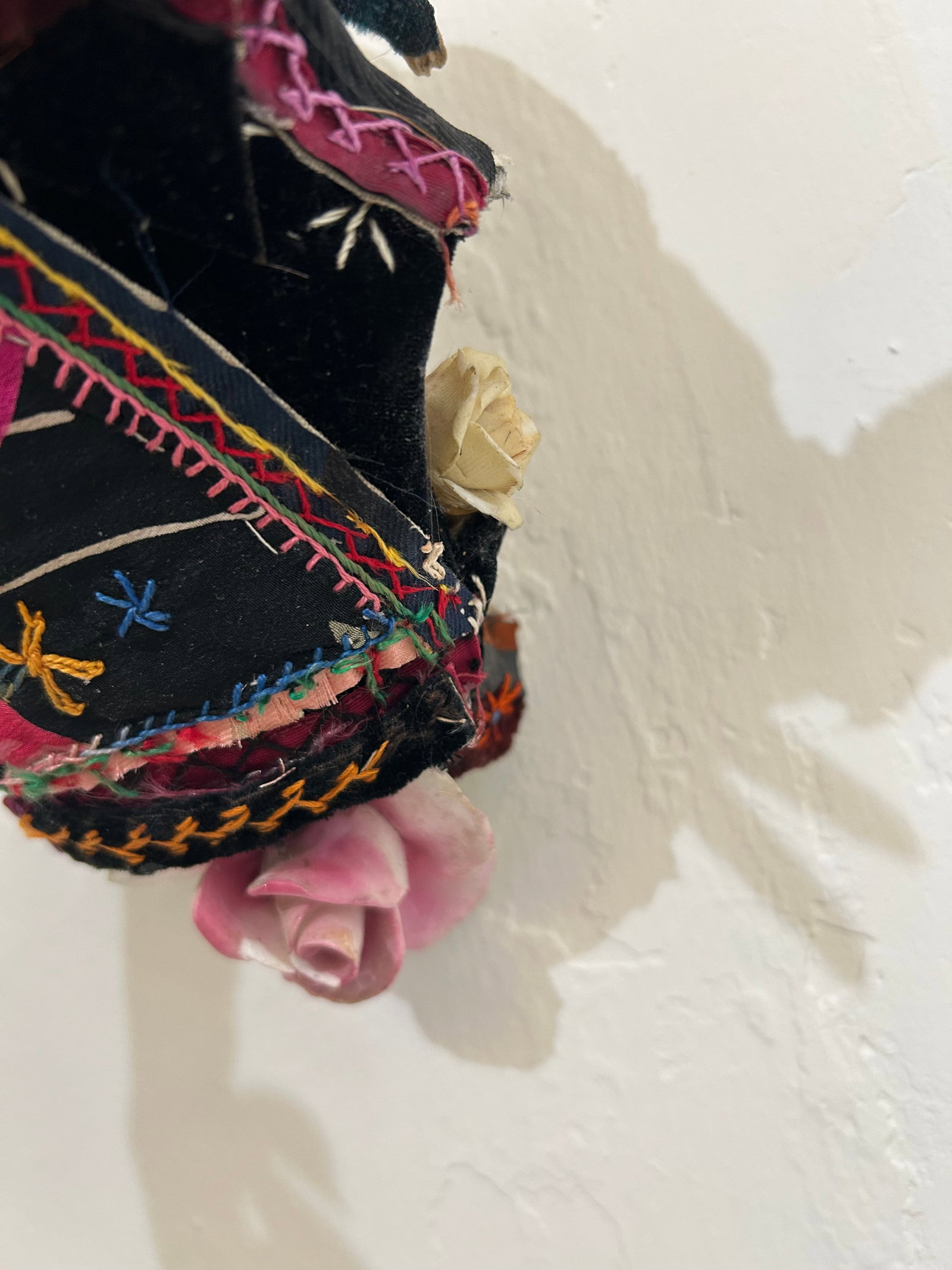 Mixed Media Skull Wall Sculpture Titled Giving Sweet - 13