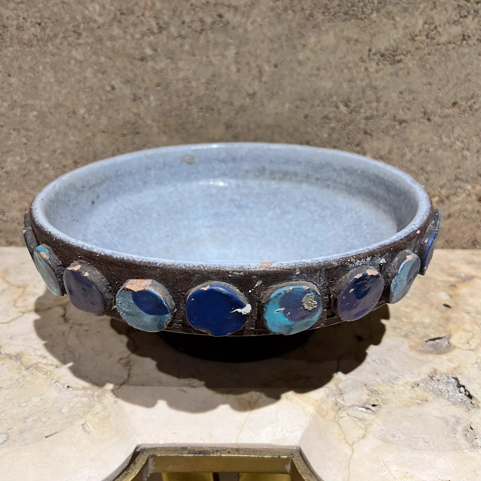 1960s Raymor Bitossi Blue Bowl Italian Art Pottery - 3
