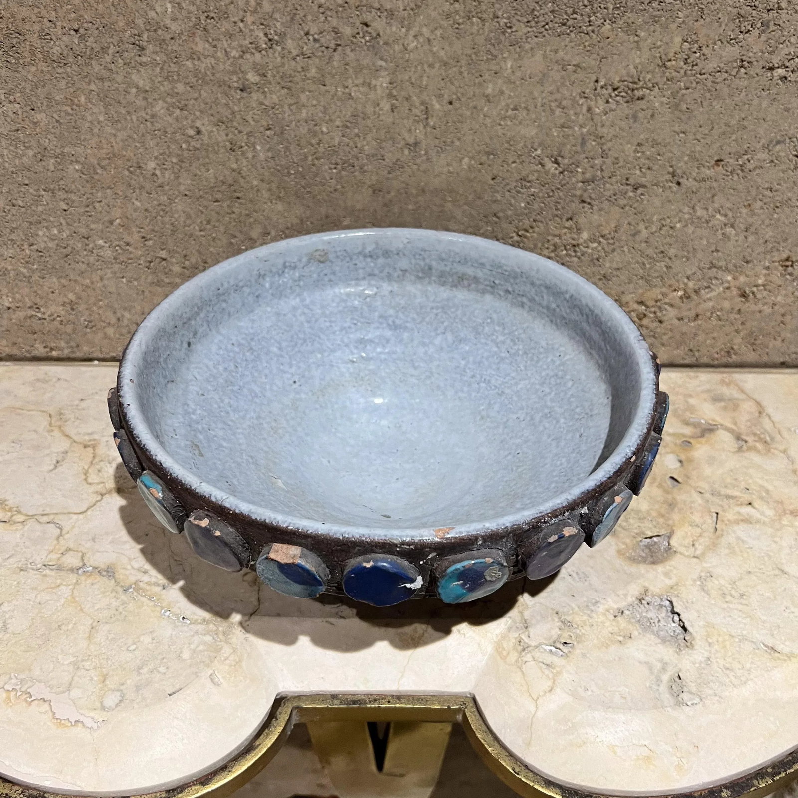 1960s Raymor Bitossi Blue Bowl Italian Art Pottery - 4