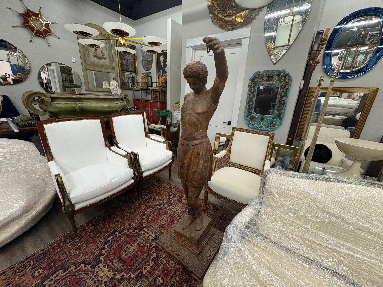 Early 20th Century Italian Carved Male Sculpture - 16