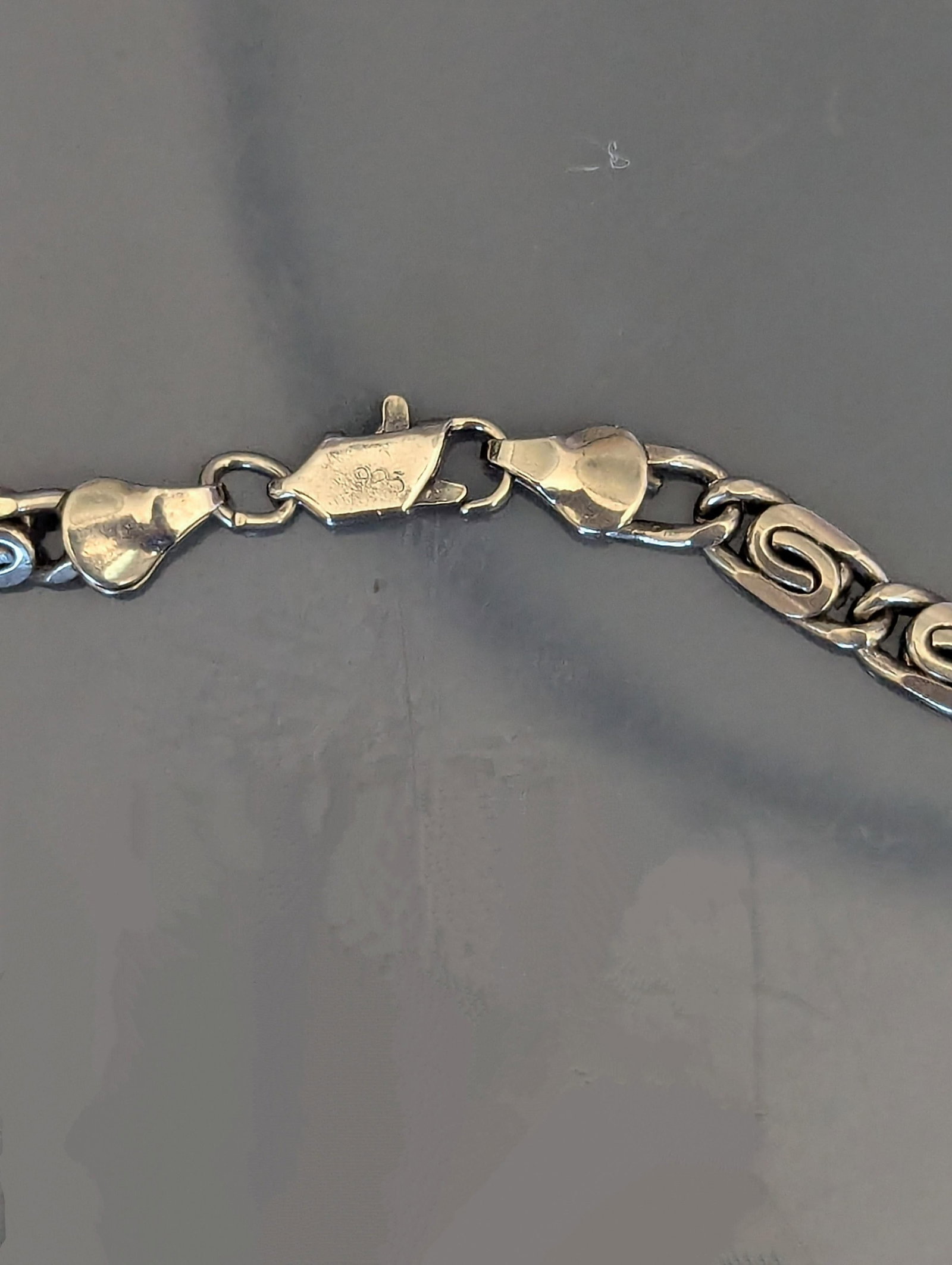 Vintage 24" N Silver Chain, Quality Snail Pattern - 2