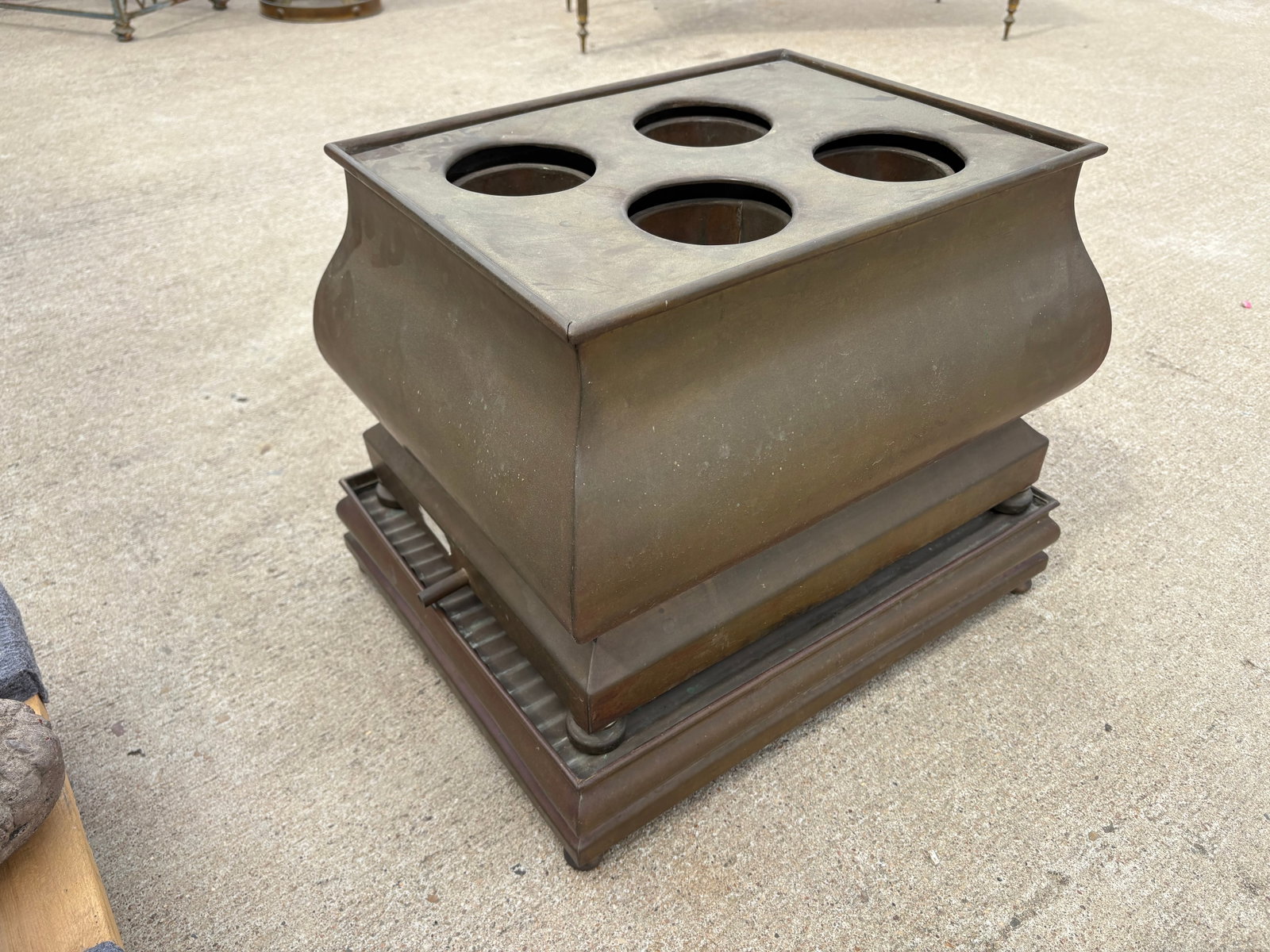 1960s French Brass Multi Bottle Wine Chiller - 8