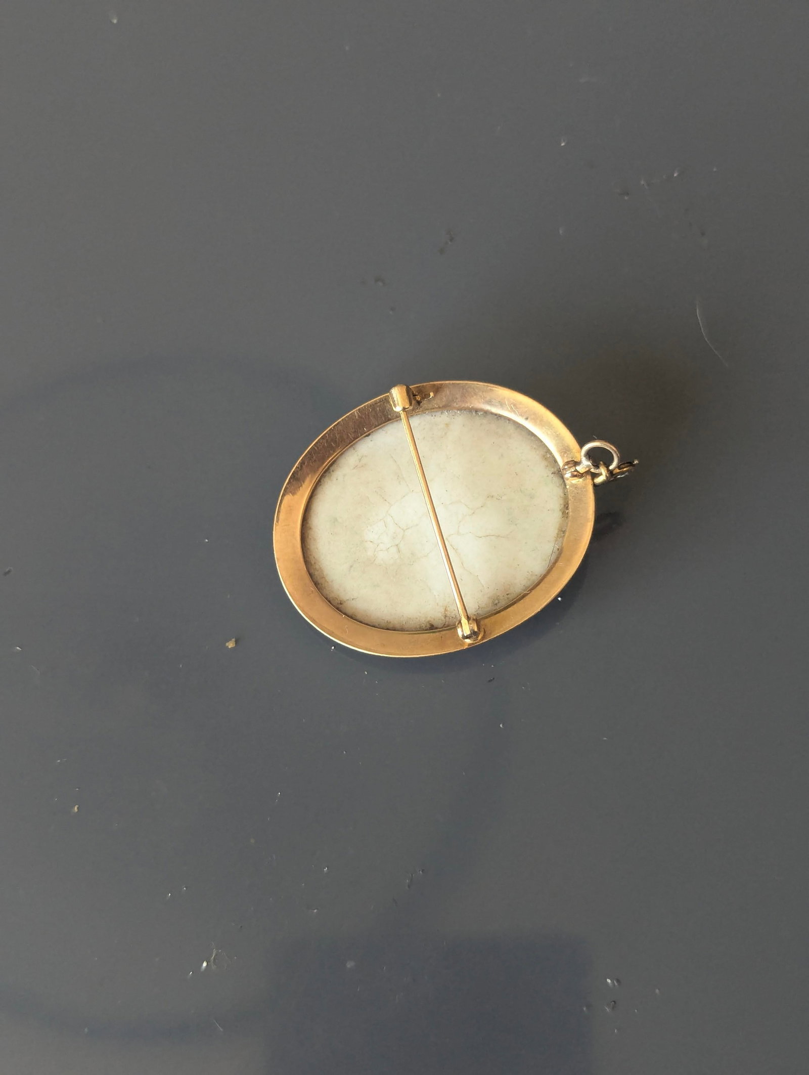 Vintage Gold Toned Encased Cameo Brooch/Pendant Bacchante Figure - 3