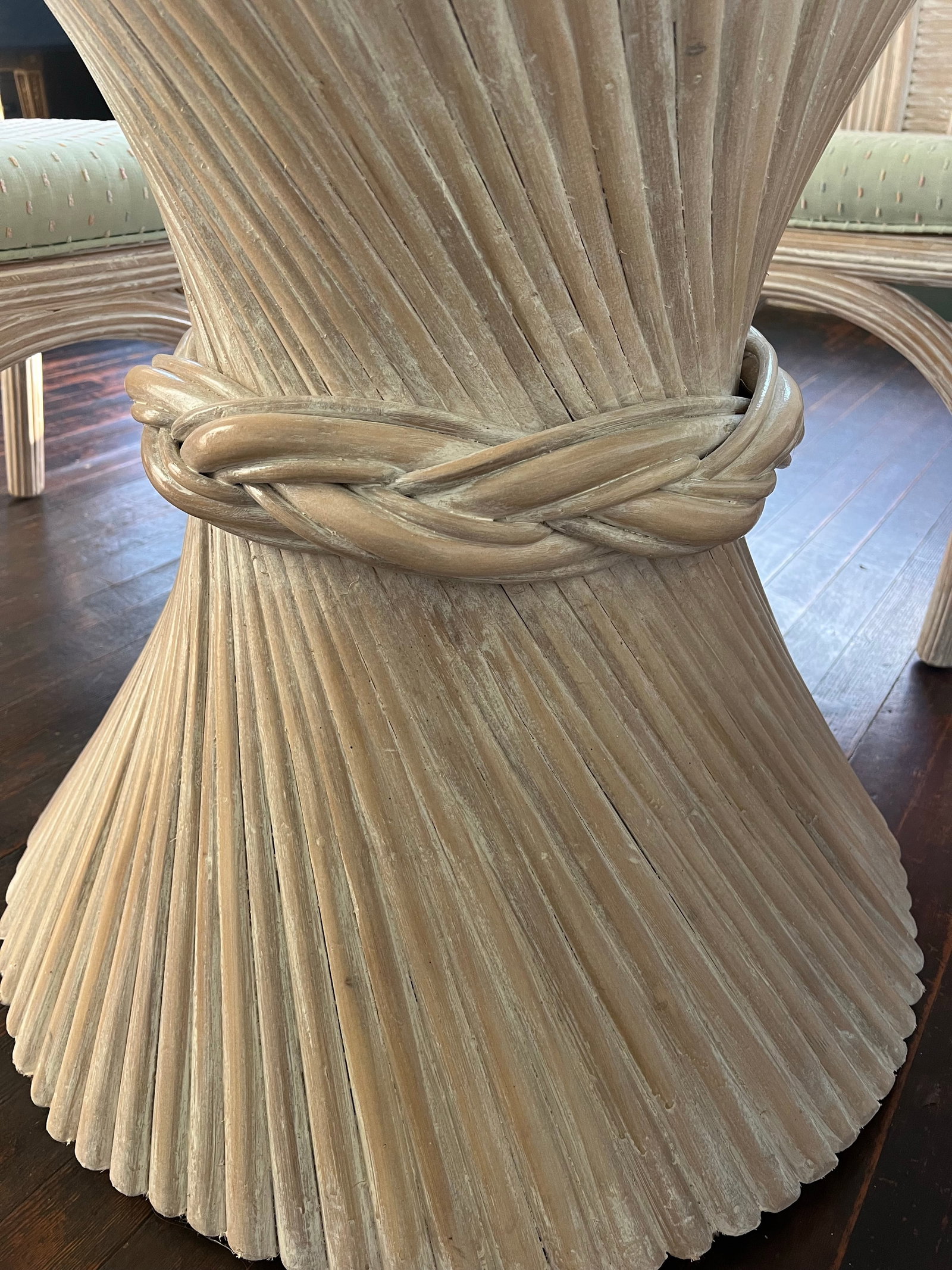 Mid 19th Century Henry Link Coastal Rattan Boho Chic Dining Set 5 PCS - 12