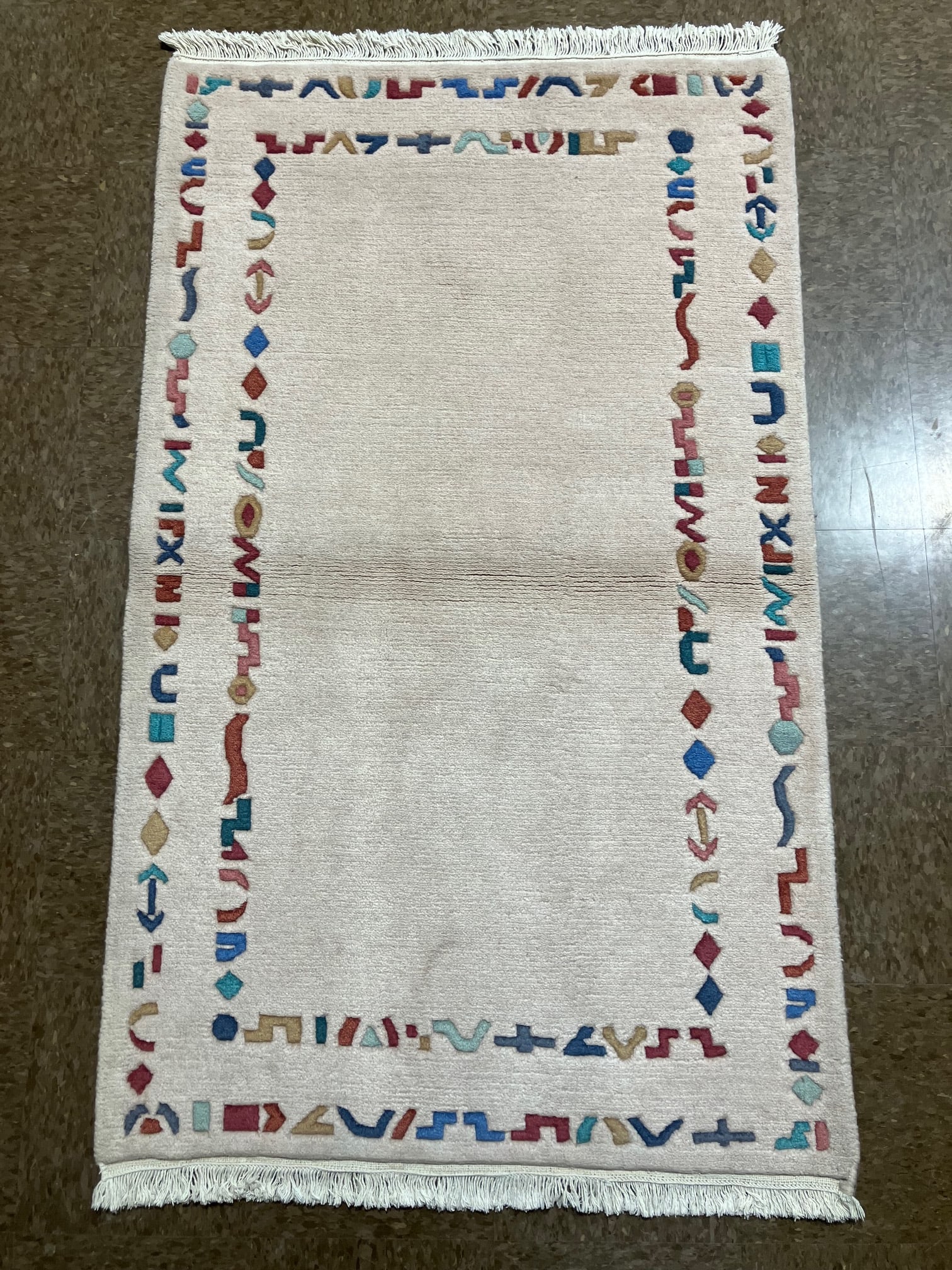 Modern Hand-Knotted Nepal Rug 3'2" X 5'3" - 2