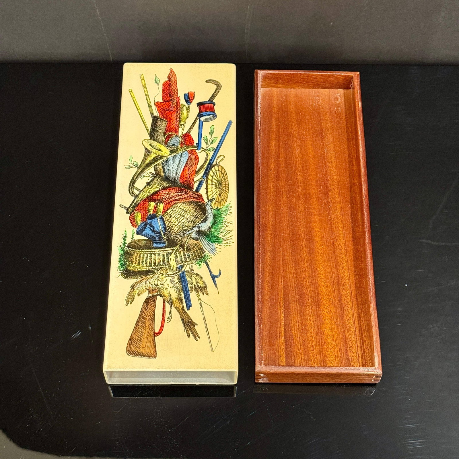 Fornasetti "Trofeo Selvaggina" Enameled Box, ca. 1950's - 3