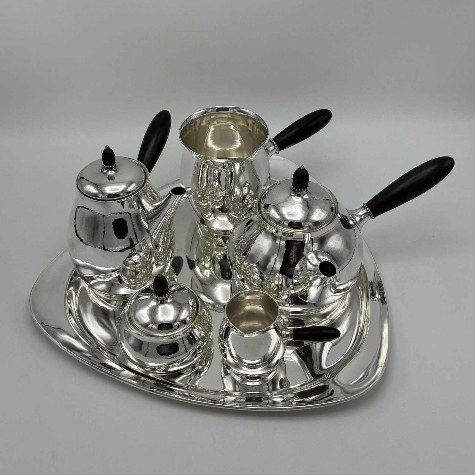 Georg Jensen Six Piece Sterling Silver Tea and Coffee Service Denmark 1915 - 11