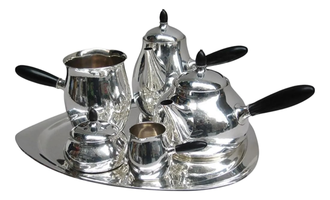 Georg Jensen Six Piece Sterling Silver Tea and Coffee Service Denmark 1915 (1 of 14)